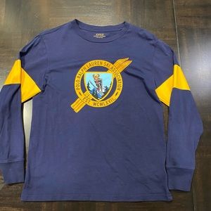 Ralph Lauren Polo Bear SKI ASSOCIATION  Boys Long Sleeve Shirt  Size M(10-12)